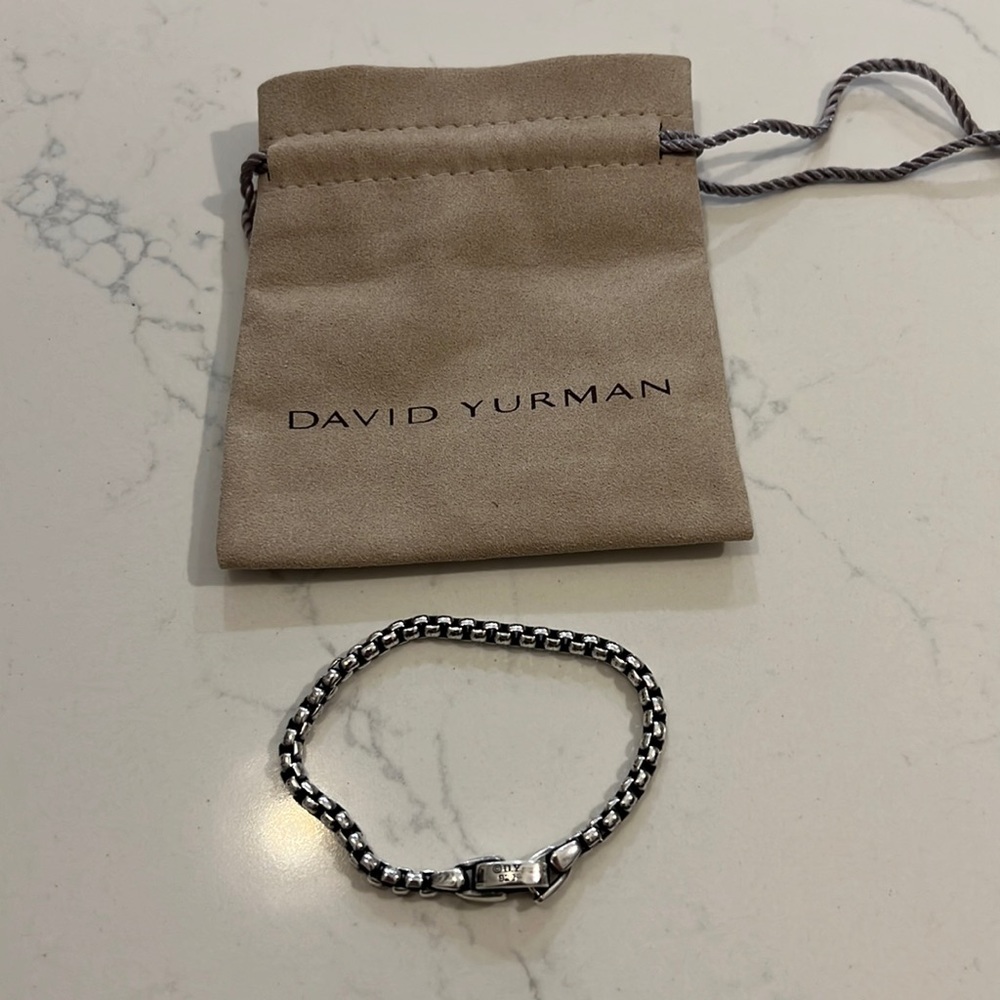 David Yurman 4mm bracelet in sterling silver .
